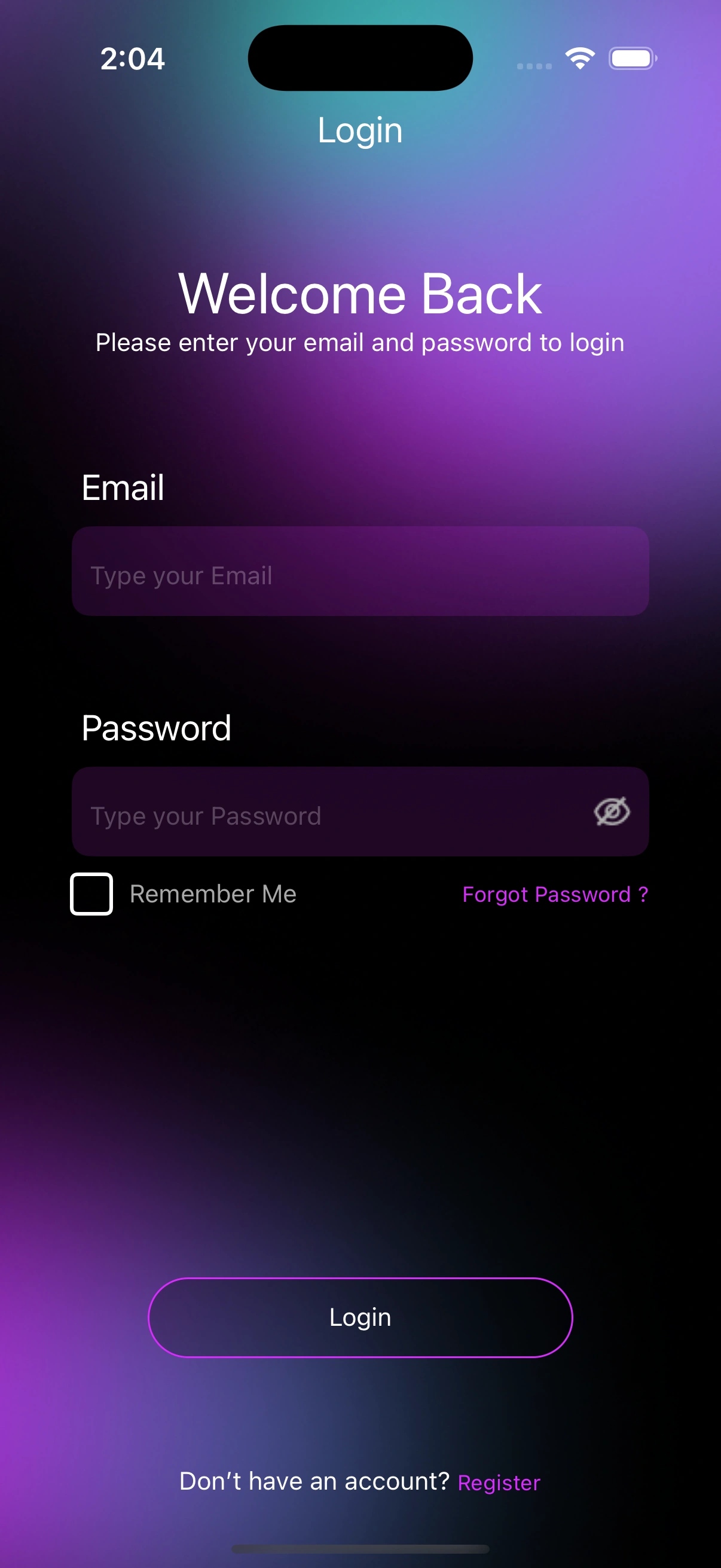 Wibet app login screen with email, password, forgot password link, and sign-in button